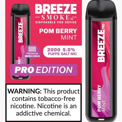 Breeze Pro Pom Berry Mint Flavor - Disposable Vape