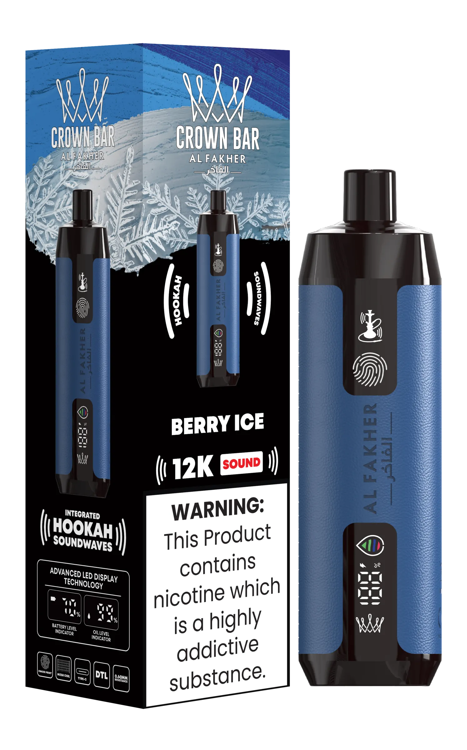 Al Fakher Crown Bar 12K Sound Berry Ice