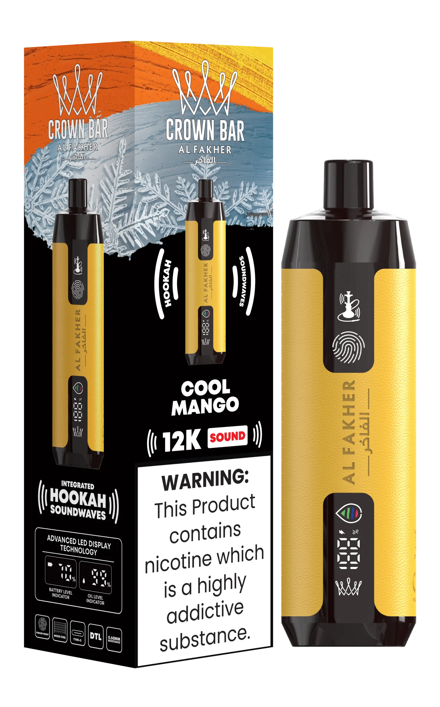 Al Fakher Crown Bar 12K Sound Cool Mango