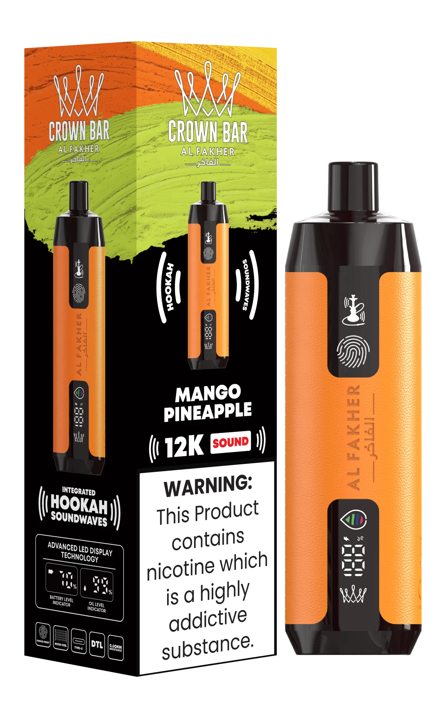 Al Fakher Crown Bar 12K Sound Mango Pineapple