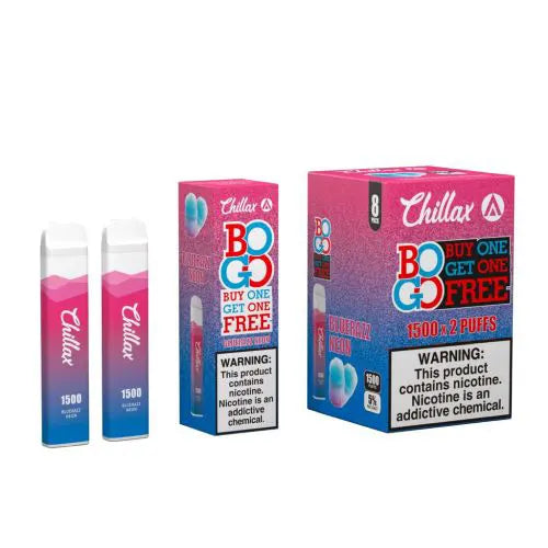 Chillax Disposable Vape 0% Bluerazz Neon
