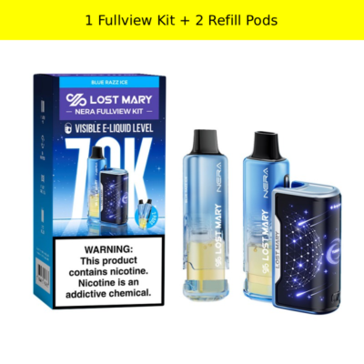 Lost Mary Nera Fullview 70K Kit - Blue Razz Ice