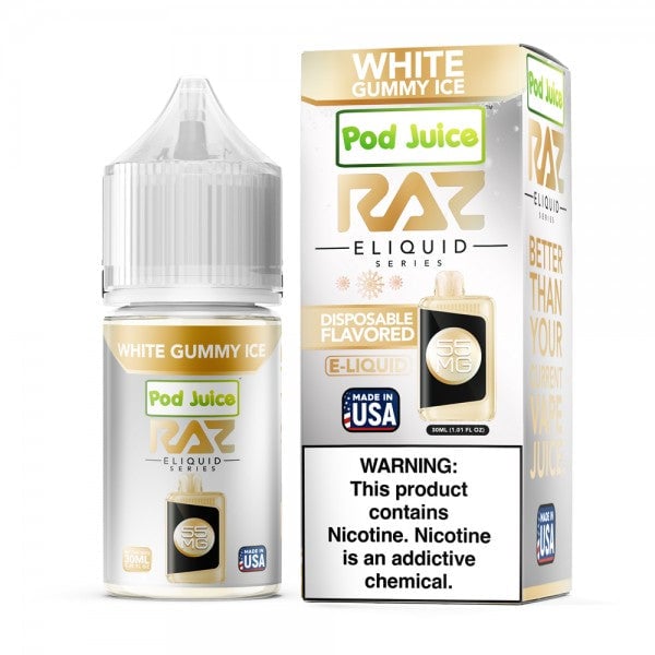 RAZ LTX Salt Nic E-Liquid (30ml) White Gummy Ice