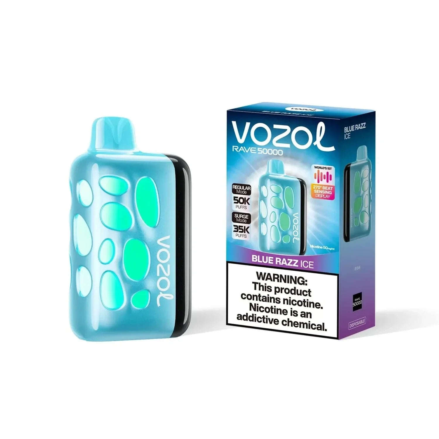 VOZOL Rave 50000 Blue Razz Ice