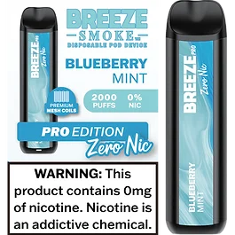 Breeze Pro Zero Nicotine Blueberry Mint