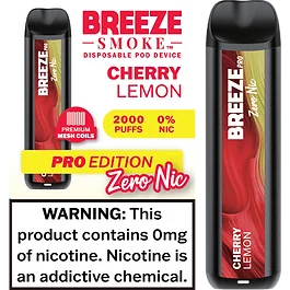 Breeze Pro Zero Nicotine Cherry Lemon