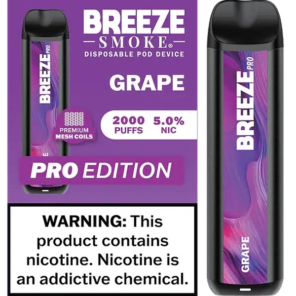 Breeze Pro Grape Flavor - Disposable Vape