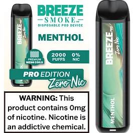 Breeze Pro Zero Nicotine Menthol