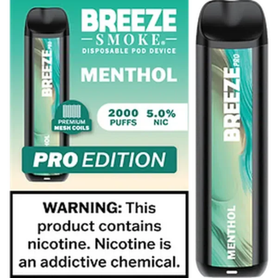 Breeze Pro Menthol Flavor - Disposable Vape