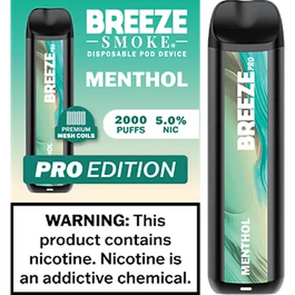 Breeze Pro Menthol Flavor - Disposable Vape