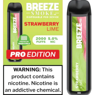 Breeze Pro Strawberry Lime Flavor - Disposable Vape