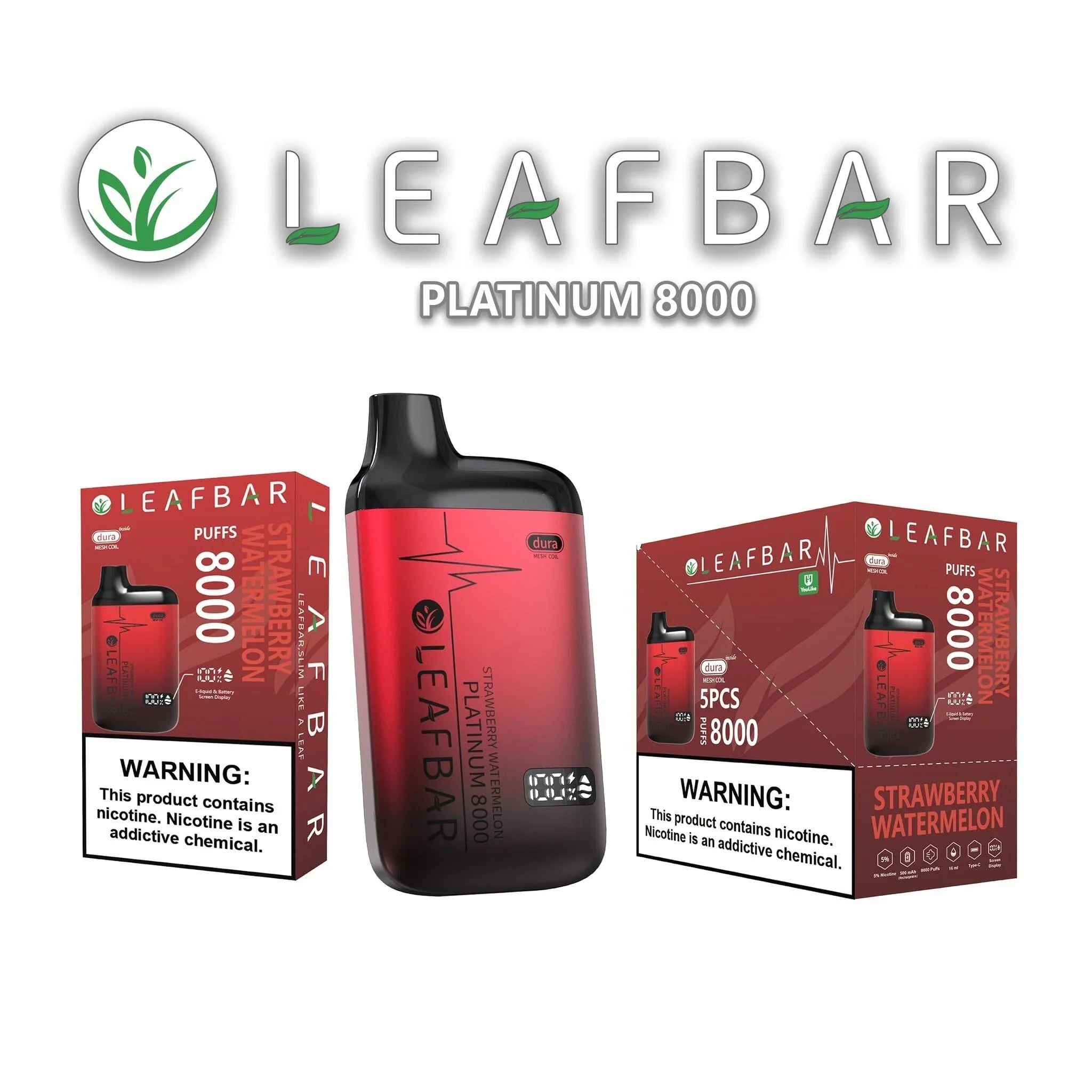 Leaf Bar Platinum Strawberry Watermelon