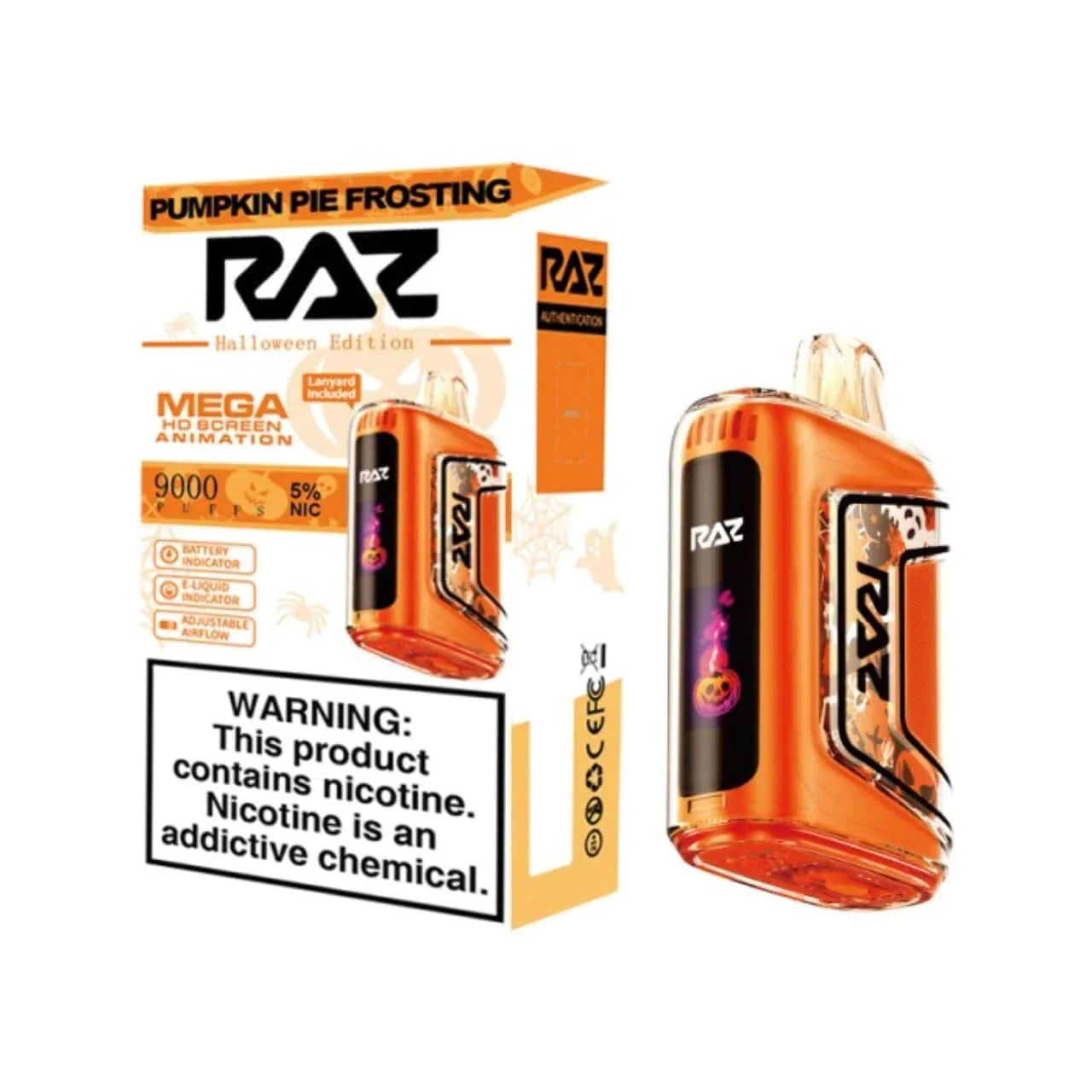 Raz TN9000 Pumpkin pie frosting Flavor - Disposable Vape