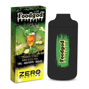 Foodgod Luxe Zero Nicotine - Unsweetened Mint Iced Tea